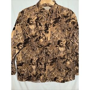 Bit & Bridle Mens Size XL Deer Hunting Camouflage Dress Shirt Camo Button Up